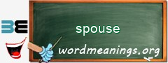 WordMeaning blackboard for spouse